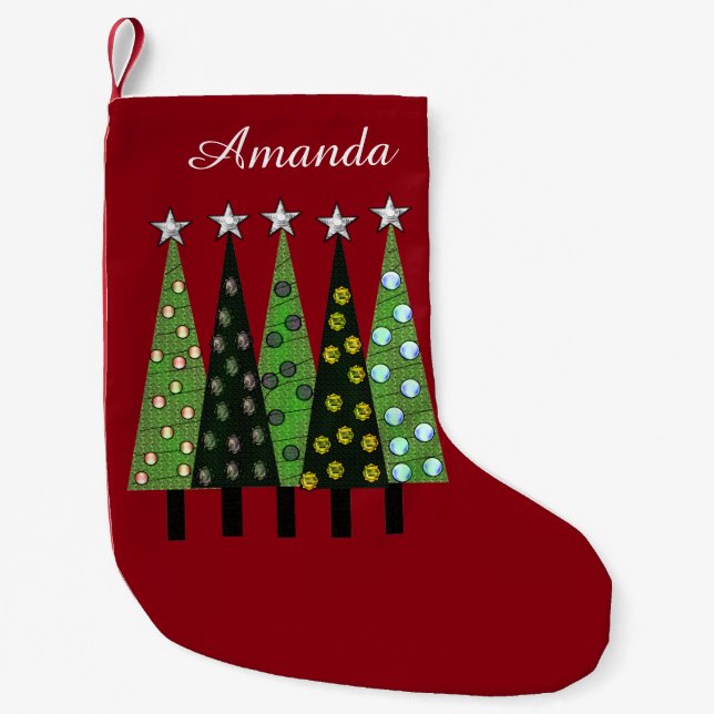 Amanda Personlig Julgran Stocking Liten Julstrumpa (Framsidan)