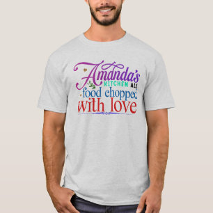 Amandas kök all mat hackad med kärlek t shirt