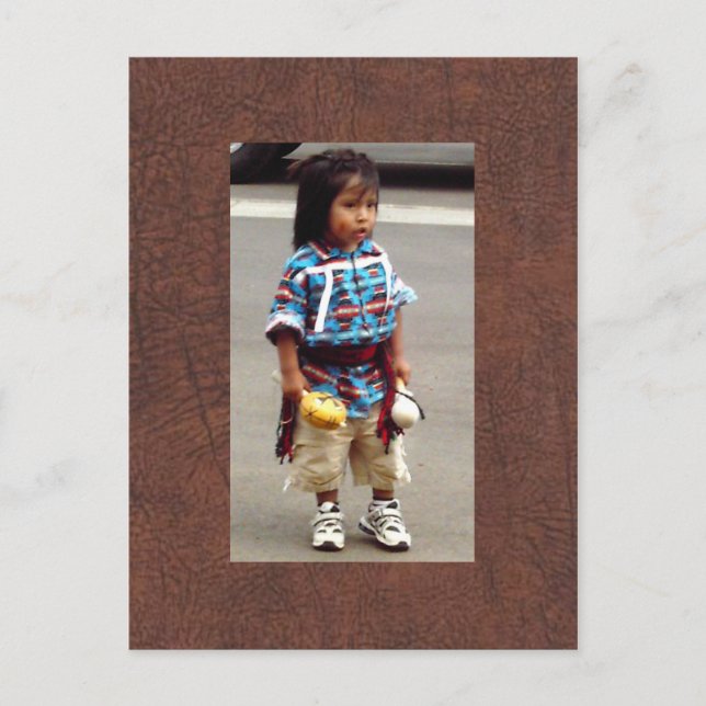 Amanda's Native American Child Vykort (Framsida)