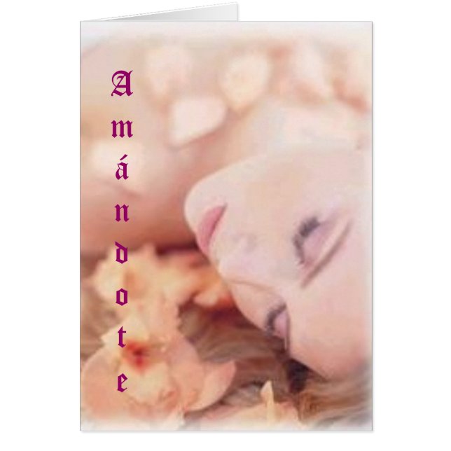 amandote hälsningskort (Framsidan)