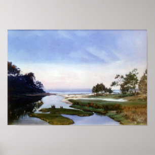Amanecer en la ría/Sunrise på flodmynningen Poster