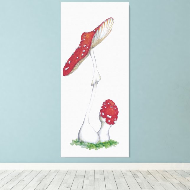 Amanita muscaria canvastryck (Insitu (trägolv))