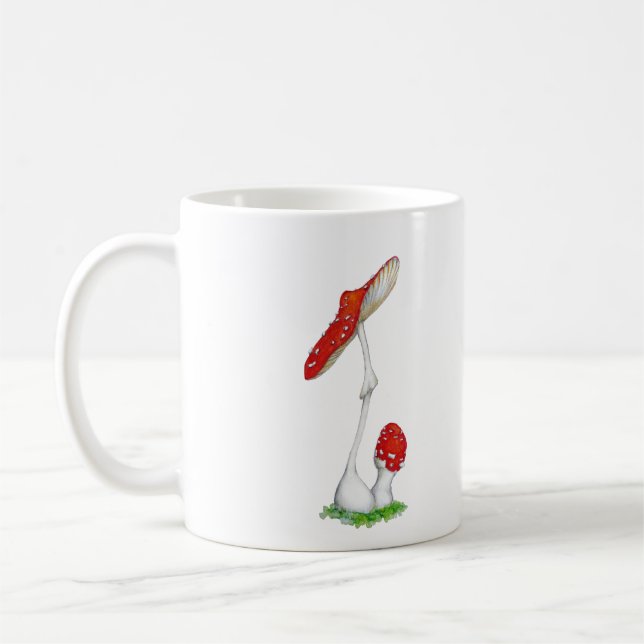 Amanita muscaria kaffemugg (Vänster)