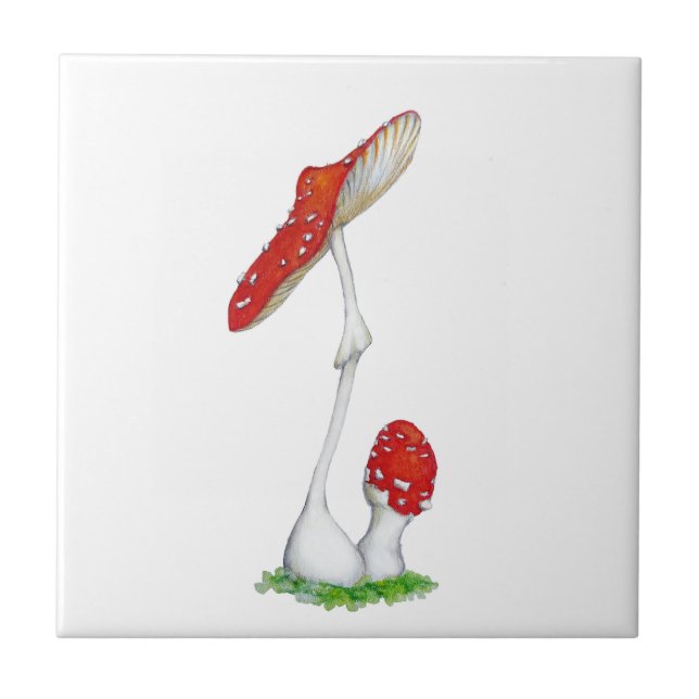 Amanita muscaria kakelplatta (Framsidan)