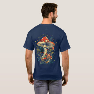 Amanita Muscaria Mushroom Botanical Cottagecore  T Shirt
