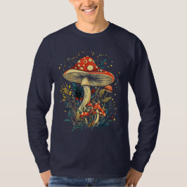 Amanita Muscaria Mushroom Botanical long sleeve T Shirt