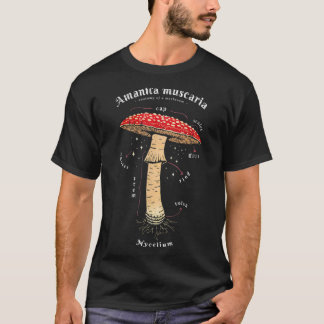 Amanita muscaria Mushroom definition latin art T Shirt