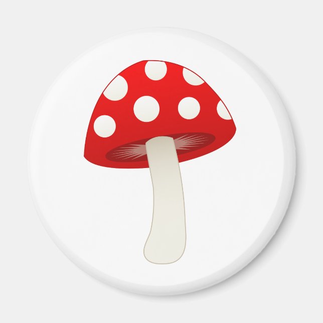 Amanita Muscaria Mushroom Kärlek Magnet (Framsidan)