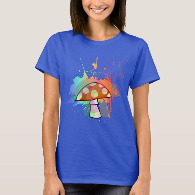 Amanita Muscaria Psychedelic Mushroom T-Shirt (Framsida)