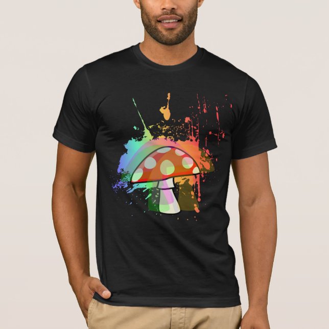 Amanita Muscaria Psychedelic Mushroom T Shirt (Framsida)