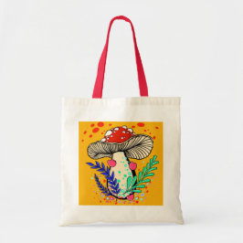 Amanita Mushroom Tote Bag Tygkasse