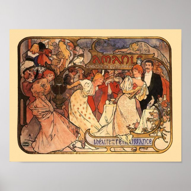 Amants, Alphonse Mucha Poster (Framsidan)