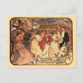 Amants, Alphonse Mucha Vykort