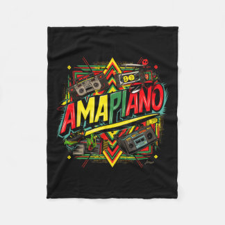 Amapiano African Print Black History Månad Fleecefilt