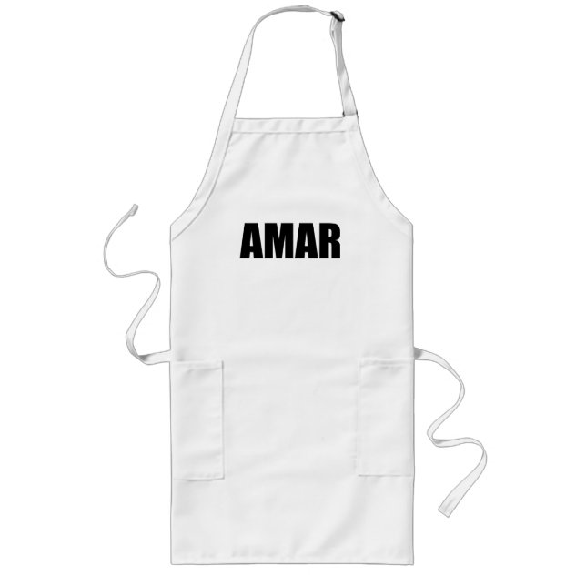 Amar kärlek på spanska långt förkläde (Framsidan)