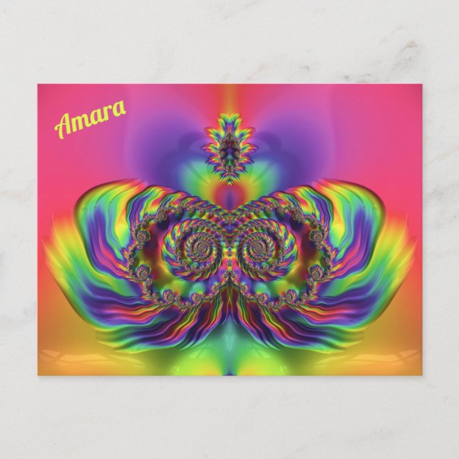 AMARA ~ 3D-designmönster ~ Flera färger ~  Vykort (Framsida)