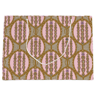 AMARA dammig rosa och guld retro geometrisk mönste