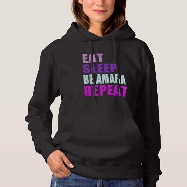Amara Eat Sleep Be Repeat Amara T Shirt (Framsida)