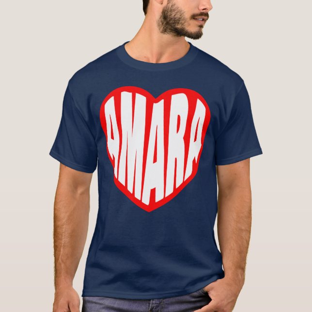 Amara i mitt hjärta present t shirt (Framsida)
