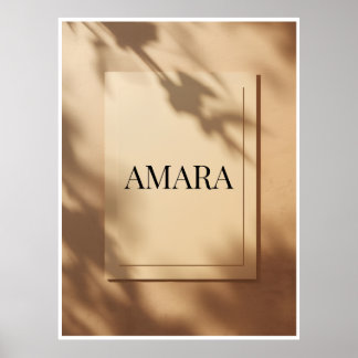 Amara Minimalist Name Poster – Personalized Wall A