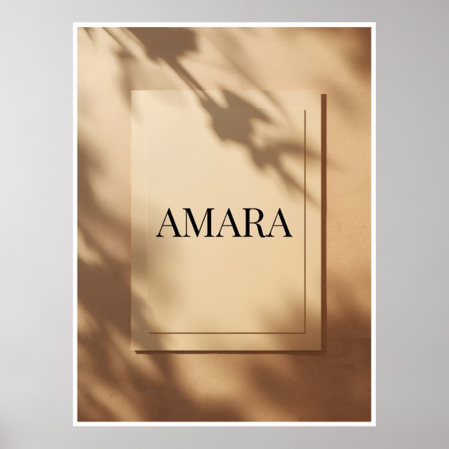 Amara Minimalist Name Poster – Personalized Wall A (Framsidan)