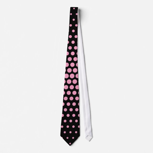 Amaranth rosa Techno-prickar Modern Svart Slips (Framsida)