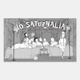 Amarantus' Saturnalia-kort Rektangulärt Klistermärke