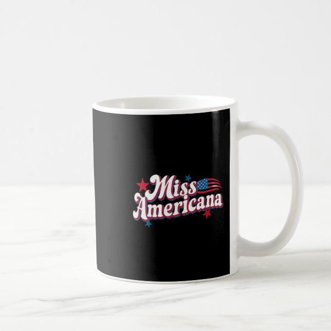 Amare Box Amerika 4:e juli Miss Americana Retro Kaffemugg (Höger)