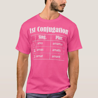 Amare Conjugation Latin Eacher Latin Language T Shirt