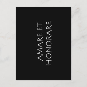 Amare et honorare vykort