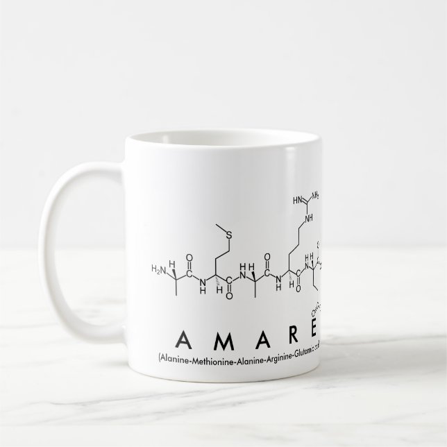 Amare peptide namn mugg (Vänster)