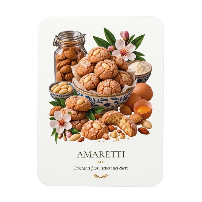 Amaretti – Vintage Italian Dessert Magnet (Vertikal)