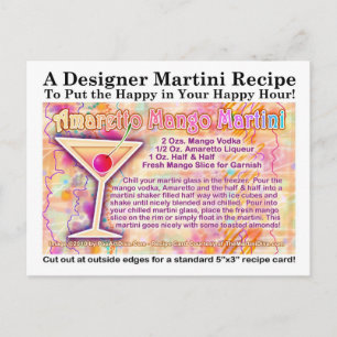Amaretto Mango Martini Recept Postkort Vykort