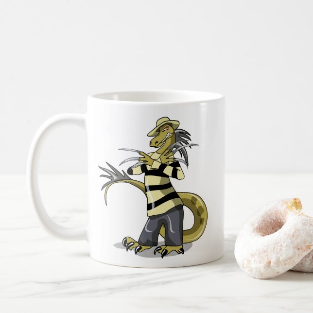 Amargasaurus innehar som Freddy Krueger. Kaffemugg (Med munk)