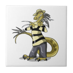Amargasaurus innehar som Freddy Krueger. Kakelplatta