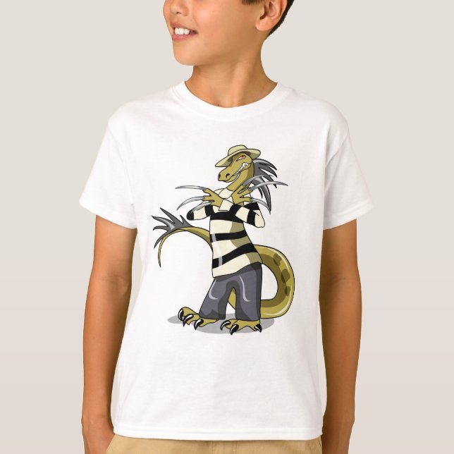 Amargasaurus innehar som Freddy Krueger. T Shirt (Framsida)