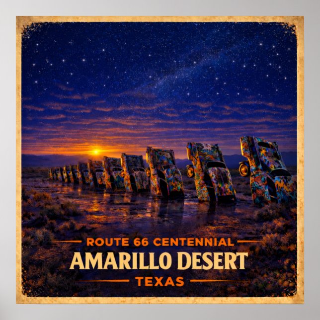 Amarillo Desert Texas Centennial Poster (Framsidan)