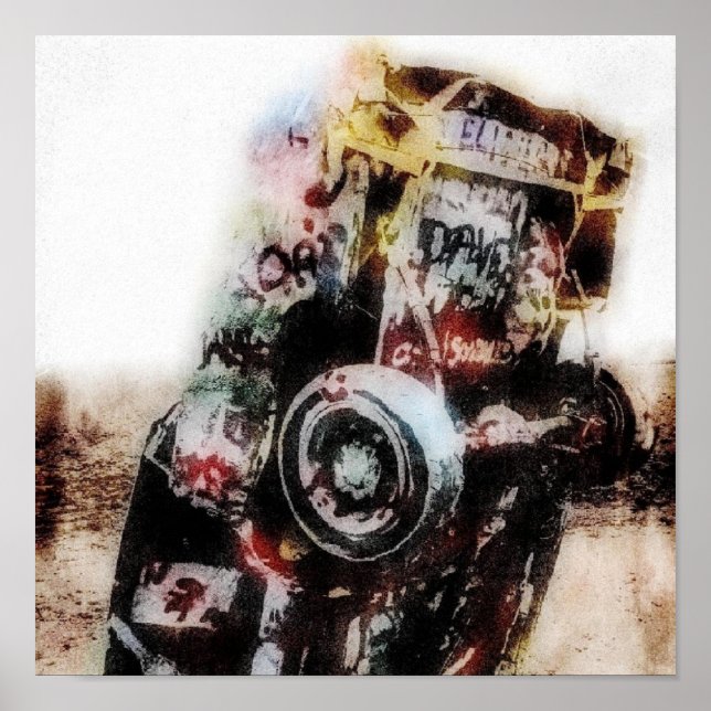 Amarillo Grunge Canvastryck Poster (Framsidan)