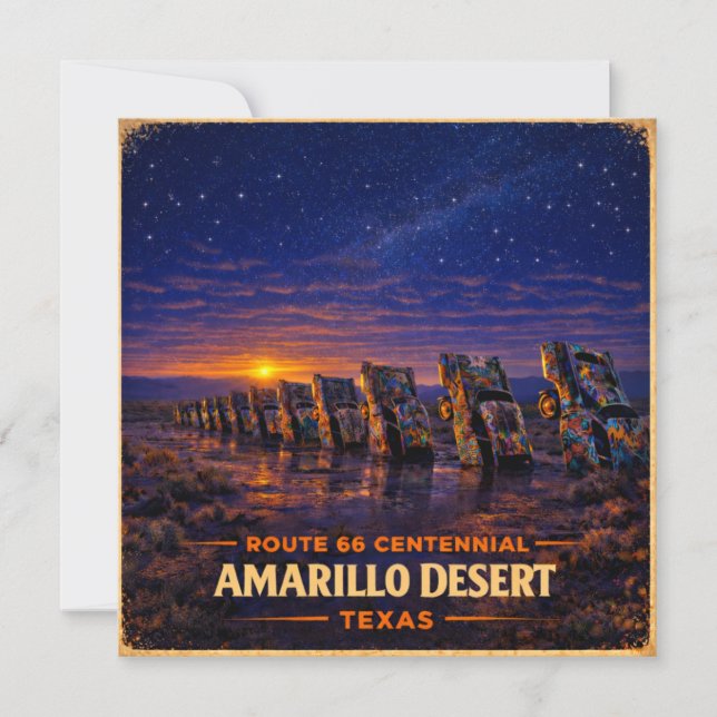 Amarillo Route 66 Öken Reseskrivbord Present (Framsida)