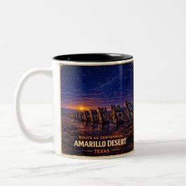 Amarillo Route 66 Ökenkaffe Presentstil Två-Tonad Mugg