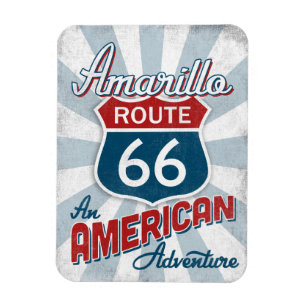 Amarillo Route 66 Vintage America Texas Magnet