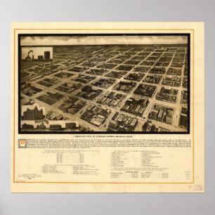 Amarillo Texas 1912 Antique Panoramic Karta Poster