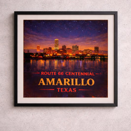 Amarillo Texas Hundraårsjubileum Poster