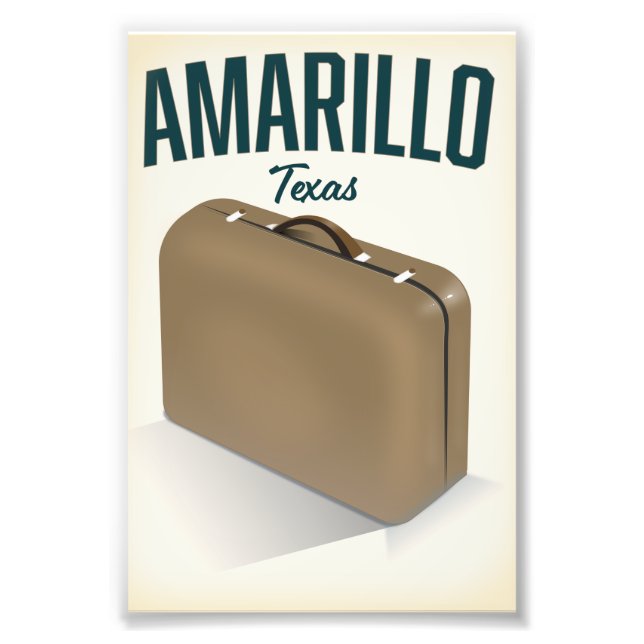 Amarillo texas reseaffisch fototryck (Framsidan)
