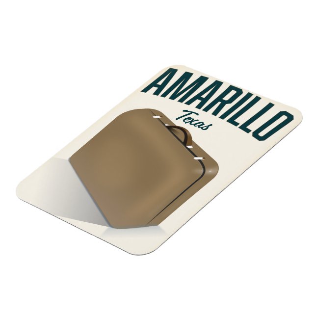 Amarillo texas reseaffisch magnet (Vänstra Sidan)