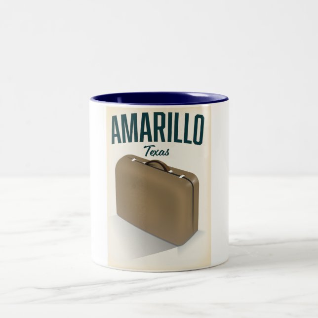 Amarillo texas resposter Två-Tonad mugg (Center)