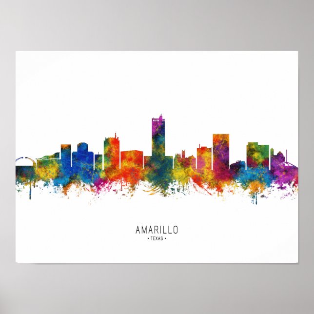 Amarillo Texas Skyline Poster (Framsidan)