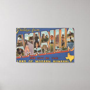 Amarillo Texas - stora brevplatser Canvastryck
