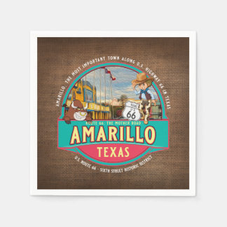AMARILLO TEXAS US ROUTE 66 DECOUPAGE PAPPER PAPPERSSERVETT