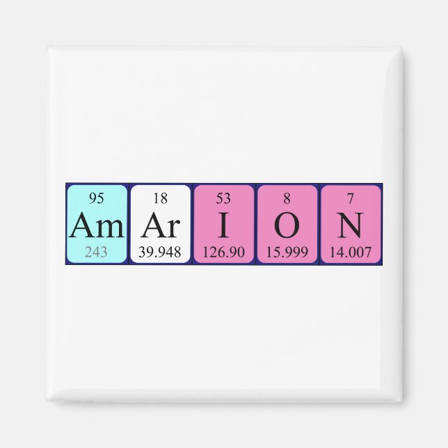 Amarion Periodisk magnet bord namn (Framsidan)